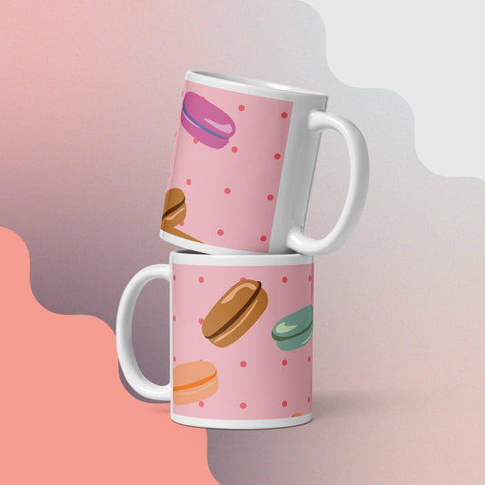 Pink Macaroon glossy mug