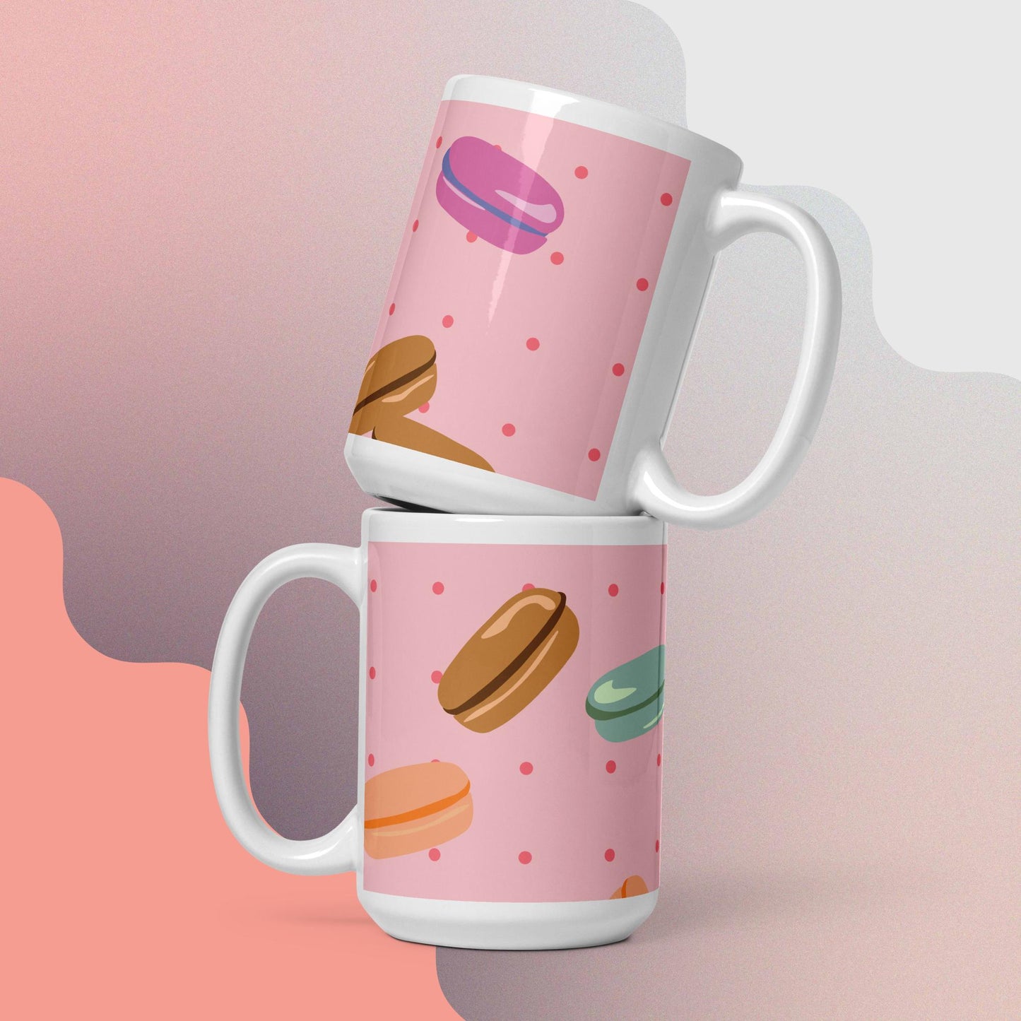 Pink Macaroon glossy mug