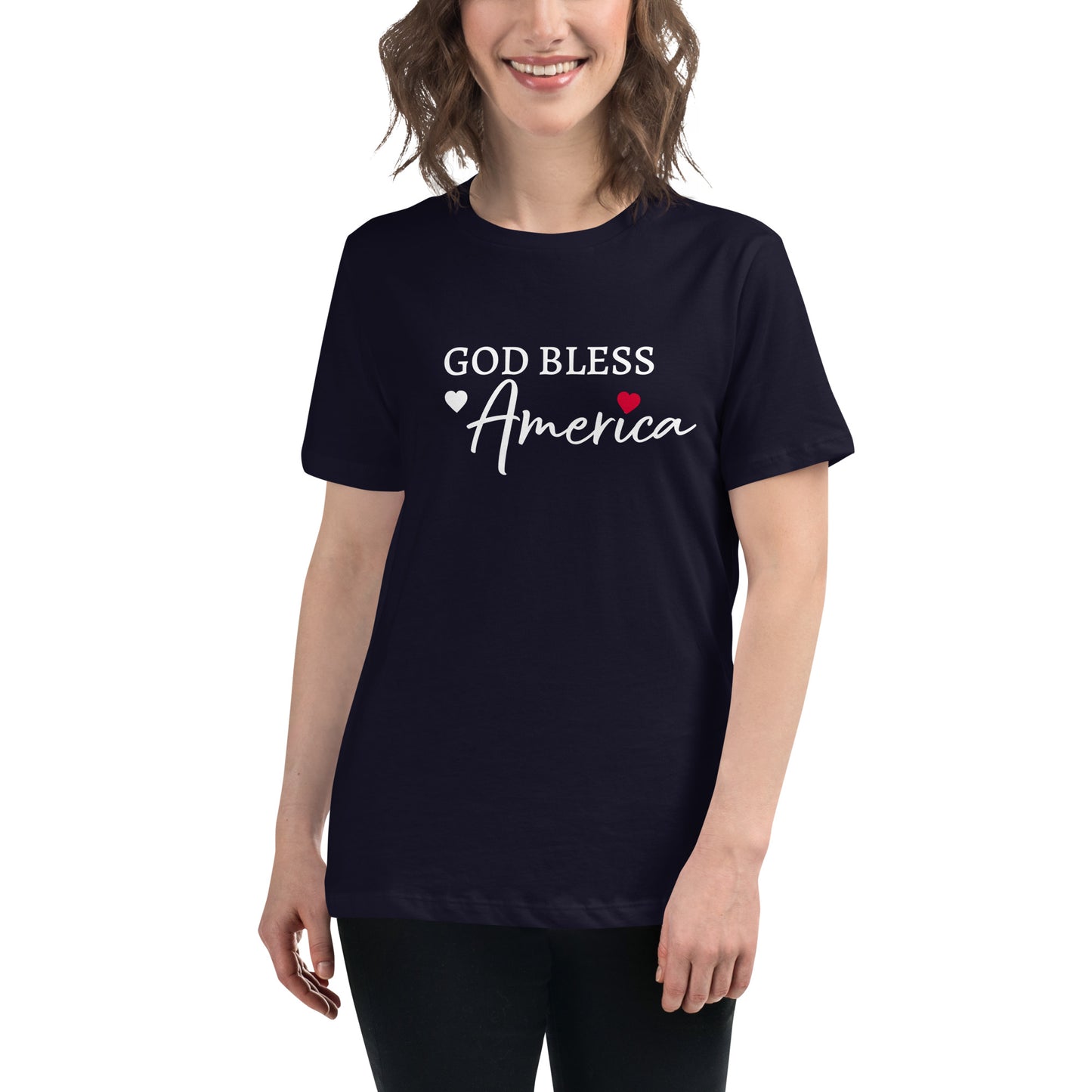 Women's Relaxed 'God Bless America' T-Shirt