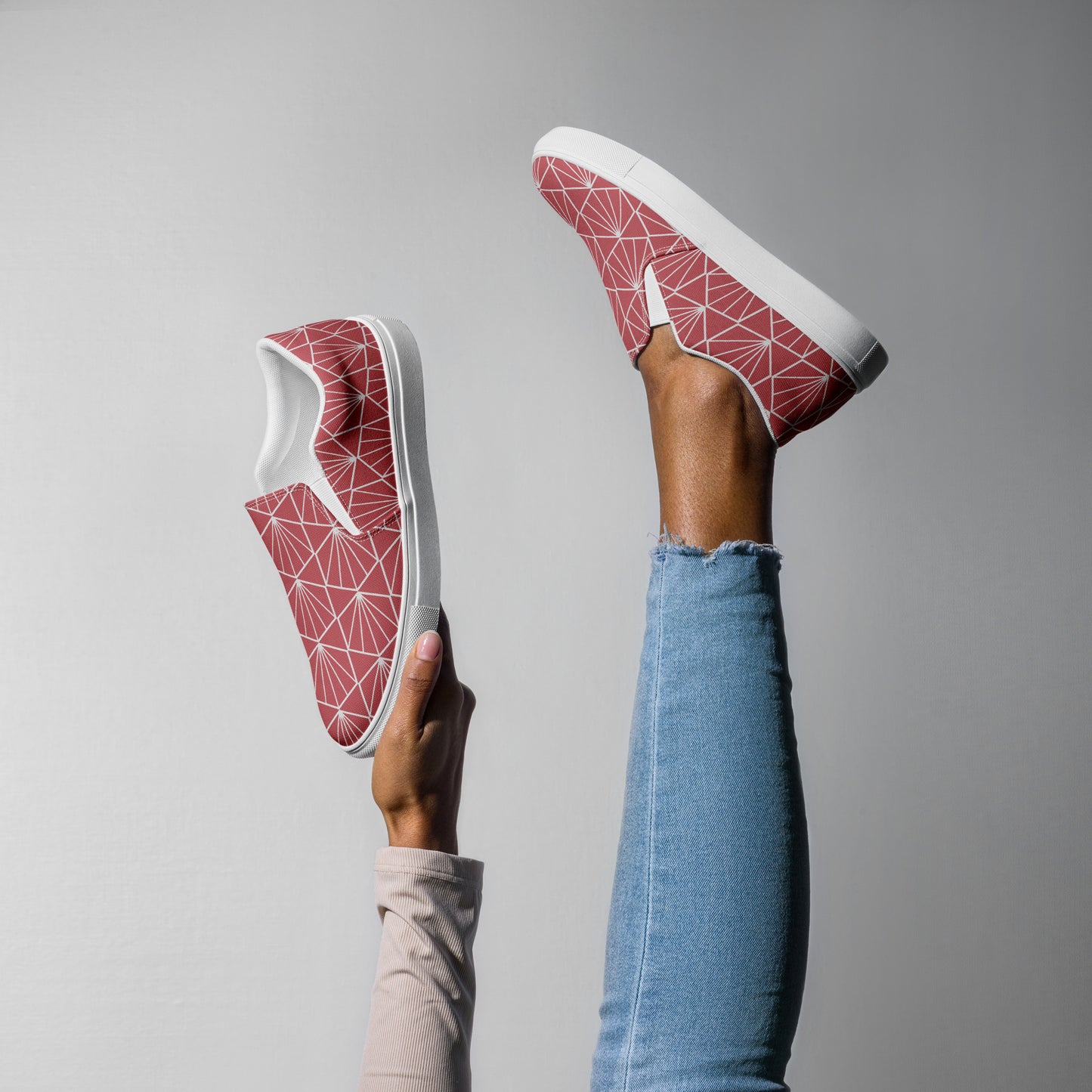 Women’s slip-on Geometric canvas shoes