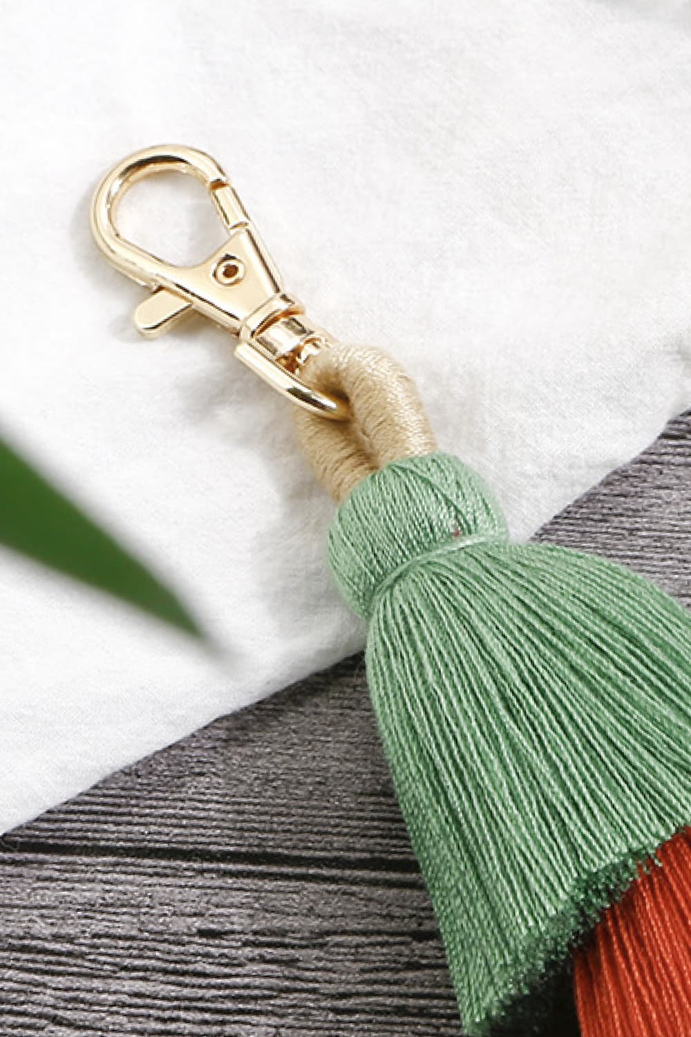 Layered Tassel Keychain